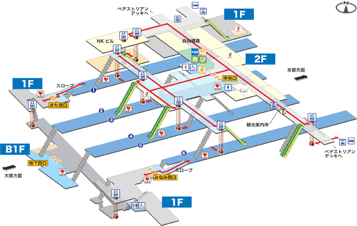 JR高槻駅構内図